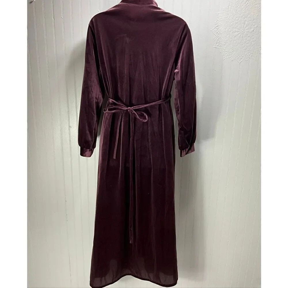 VINTAGE MARLINDA Velour Full Zip Robe - Picture 3 of 7